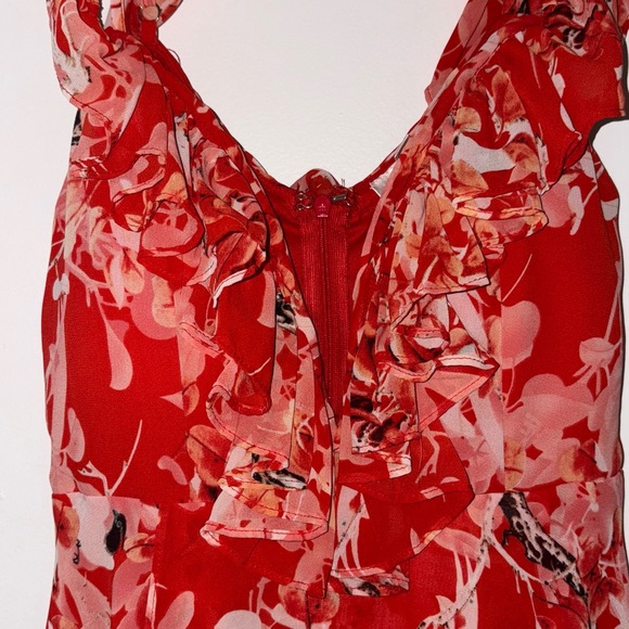 Floral Red Dress - Picture 4 of 6